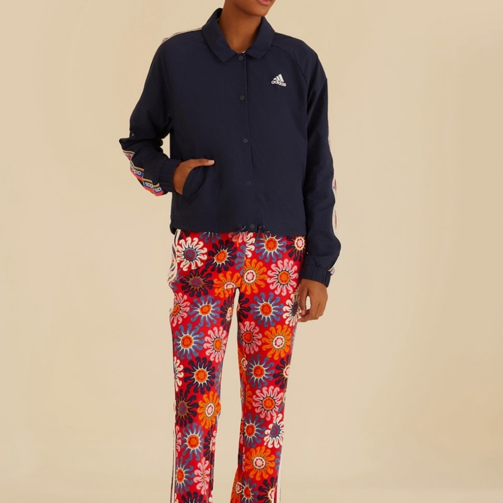 New FARM RIO Adidas Coach Jacket Size L - Picture 6 of 14